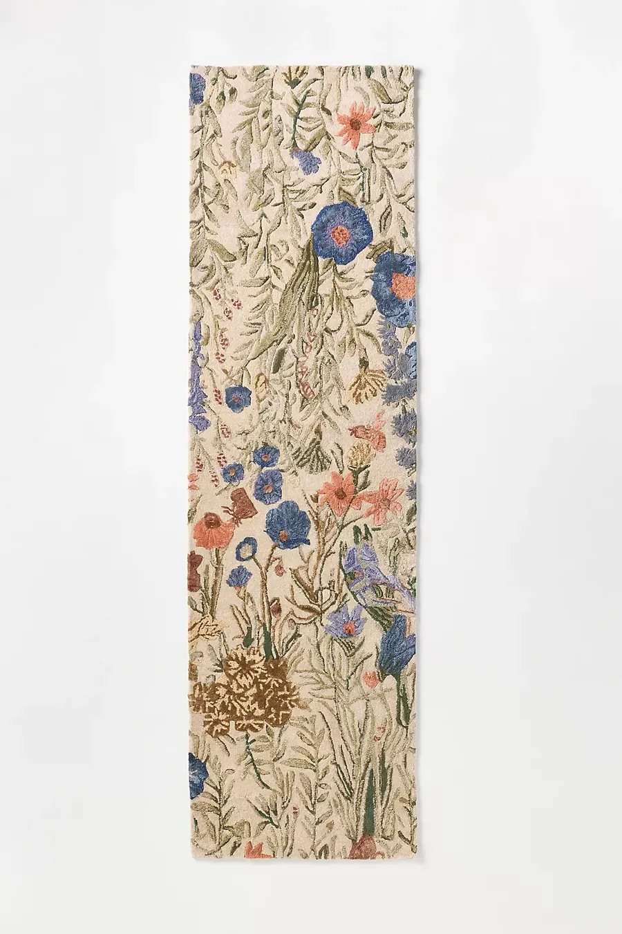 Tufted Wool Blend Floral Rug