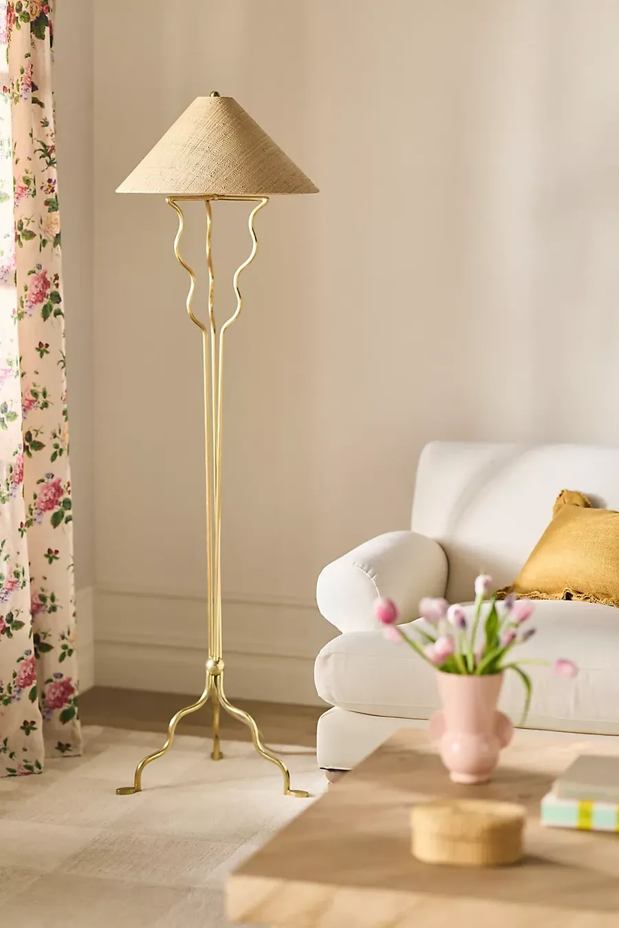 Wavy Shaded Floor Lamp