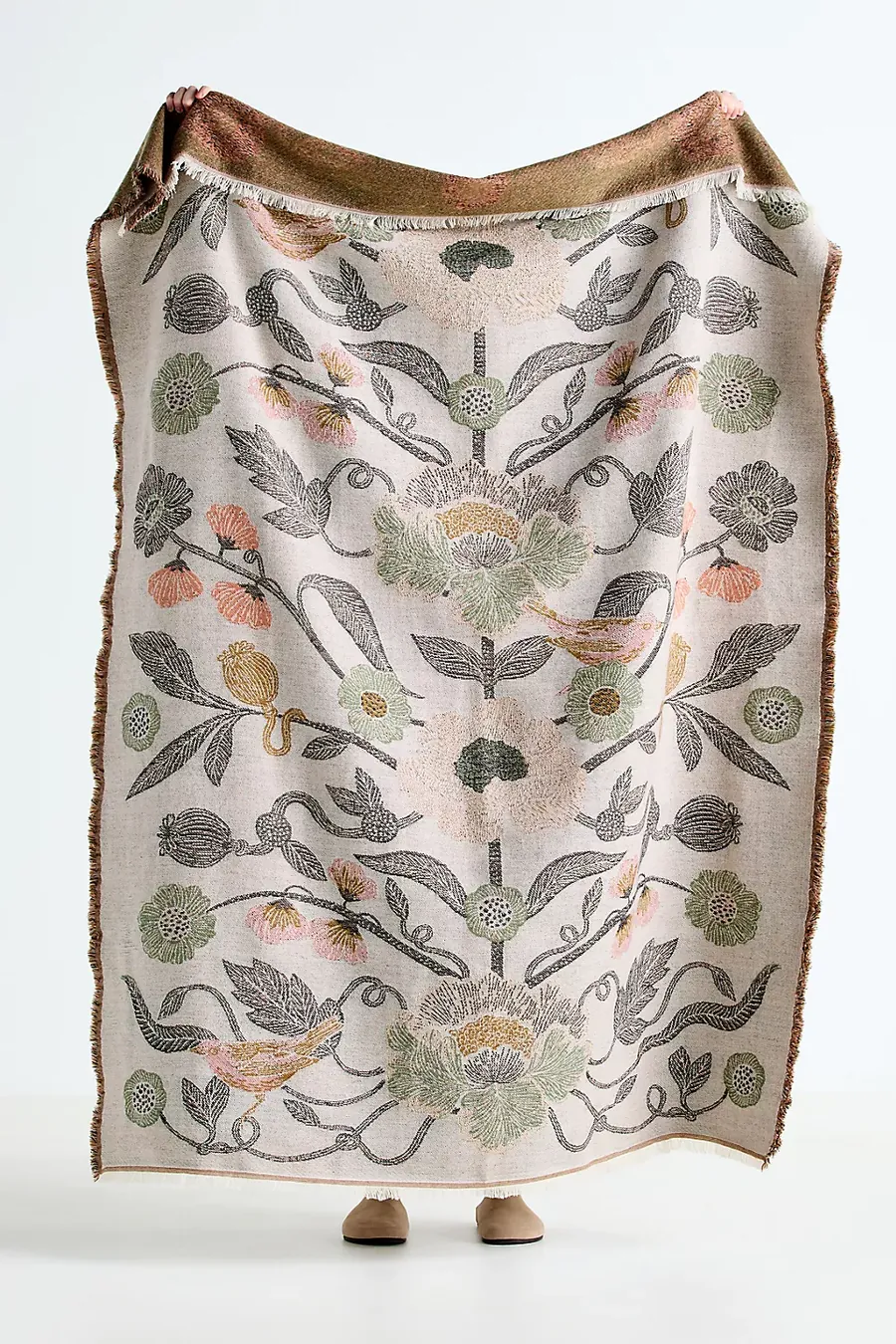 Woven Jacquard Patterned Throw Blanket